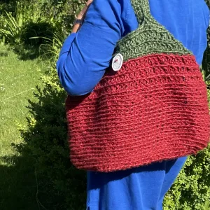 Burgundowa torba